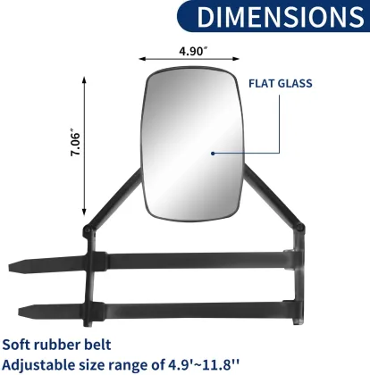 Extended vision car trailer mirror