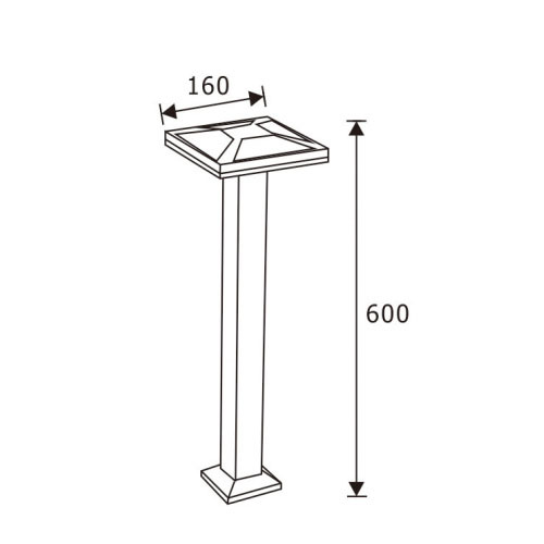 LEDER 12W Dimmable Aluminum CREE LED Bollard Light