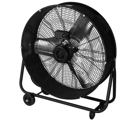High-Velocity 24 Inch Industrial Floor Drum Fan with 2 Speeds