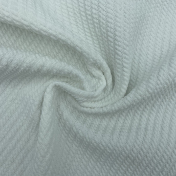 Soft Touch White Jacquard Knitted Garments Fabric