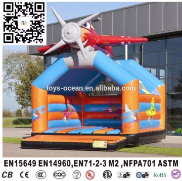 Plane Inflatable bouncer,funny mini aircraft model inflatable bouncer,aircraft jumping castle