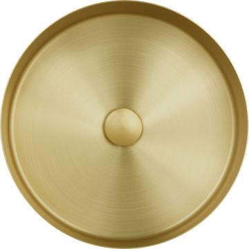 Colorful Luxury Gold Modern Stainless Steel Hand-Held Round Console Sink with Pop-Up Drain