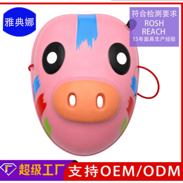 Rosa Cartoon-Schwein-Vollgesichts-Partymaske