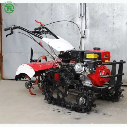 12HP Diesel Engine Chain Track Rotary Tiller - Affordable Motocultor Micro Power Tiller