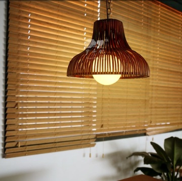 Handmade woven art natural bamboo simple design modern pendant lamp