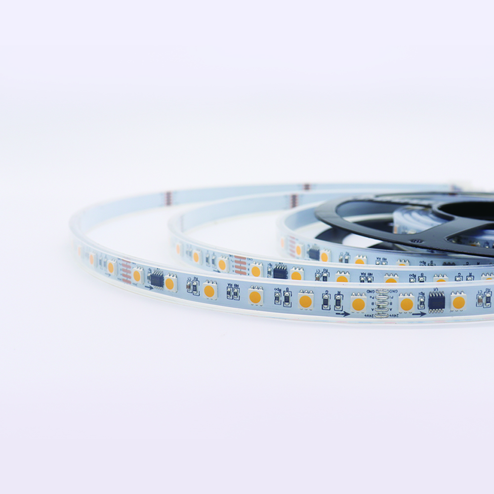 DMX512 DC24V SMD5050 دافئ أبيض مرنة ضوء الشريط