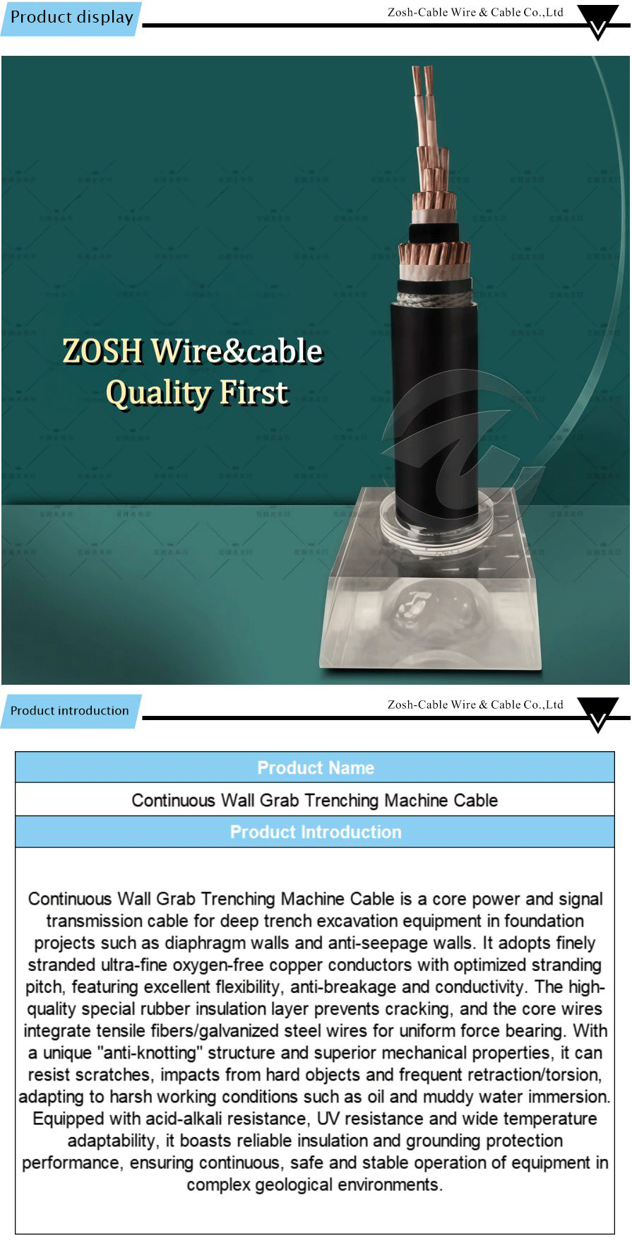 Reeling Cable(Tensile Resistance,Bending Resistance)-xiangqing1-ZS007A