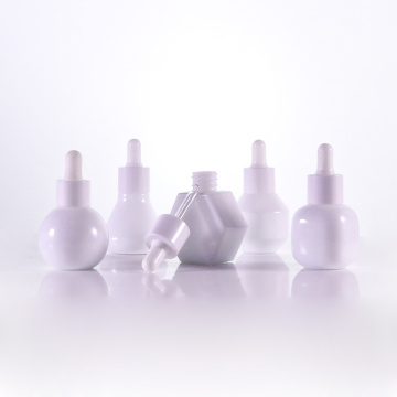 Wholesale different shape opal white dropper bottle