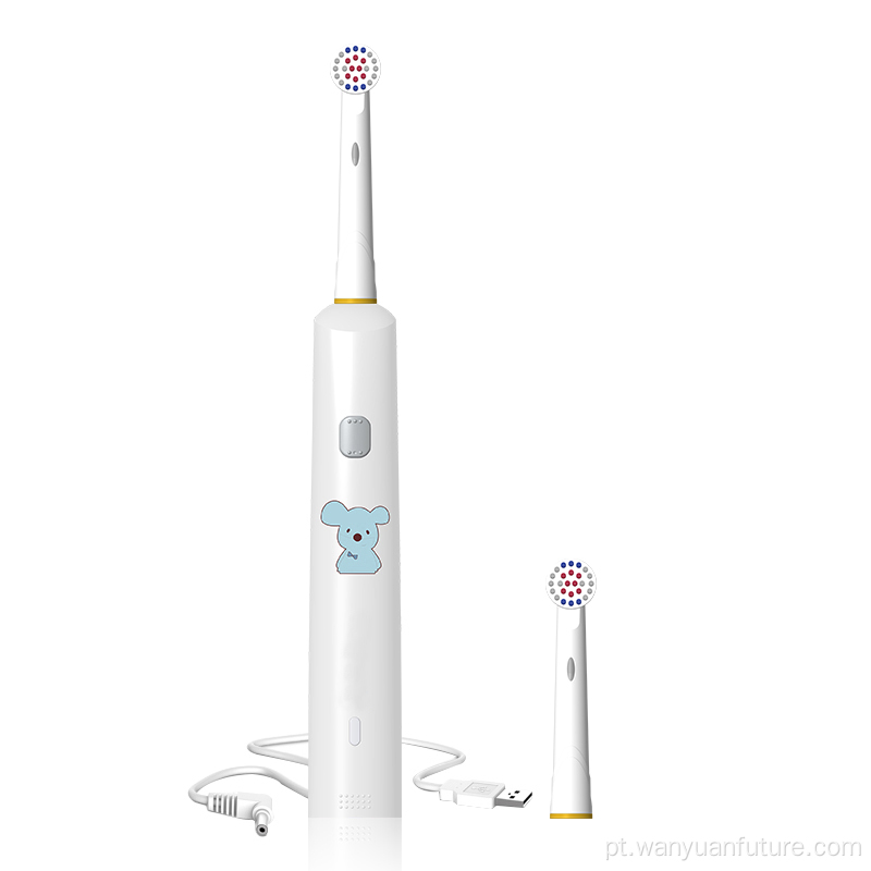 Escova de dentes elétrica rotativa para crianças e adultos