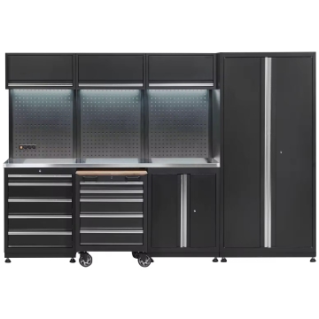 Large Capacity Steel Garage Tool Storage Cabinet: Ideal for Efficient Tool Organization with Pegboard and Adjustable Shelves