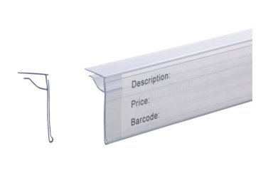 Supermarket, Shop, Department Store Retail Price Tag, Clear Plastic Label Holder / Channel Strip Label Holders 31241