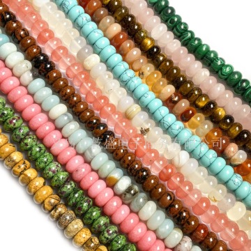 Brave Light DIY Natural Gemstone Beads: Jades, Agate, Tiger Eye, Lapis Rondelle