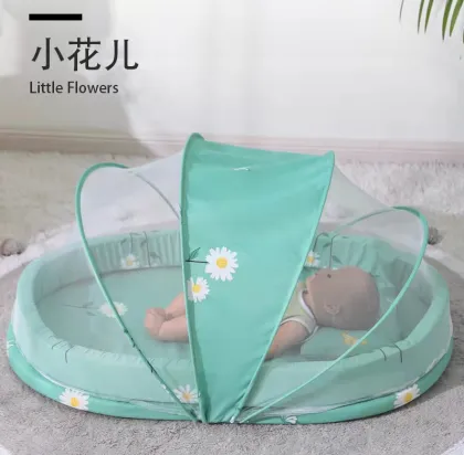 Baby mosquito net children's yurt installation