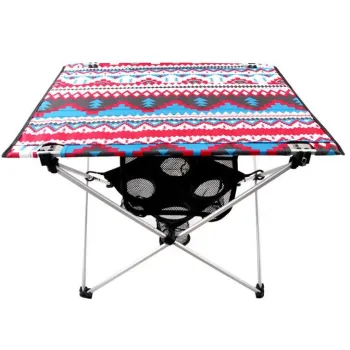 Custom Color Modern Fashion Camp Table with Mesh Cup Holders - Lightweight and Portable
