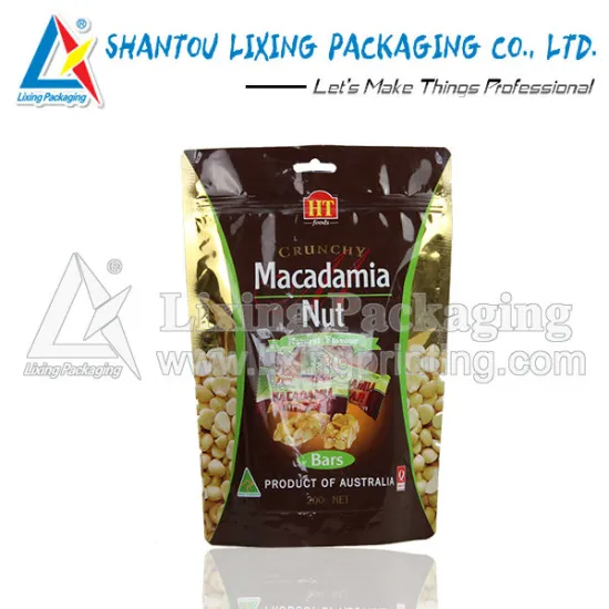 Standing up ultrasonic zipper pouch