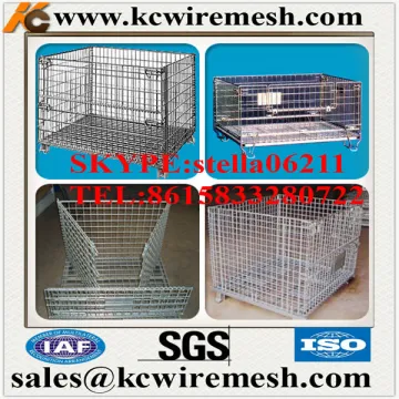 KANGCHEN Foldable Metal Steel Iron Wire Container