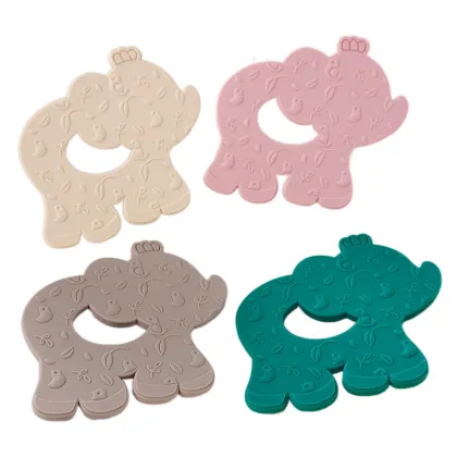 Soft Pink Big Ivory Silicone Teething Toy Pacifier