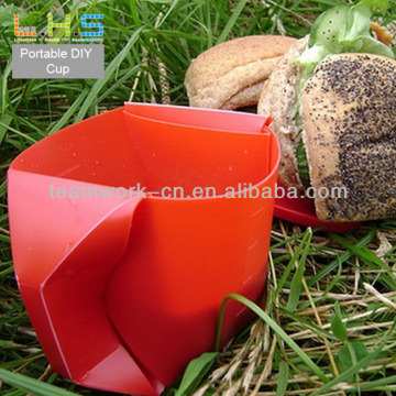 Plastic DIY folding drinking Cup