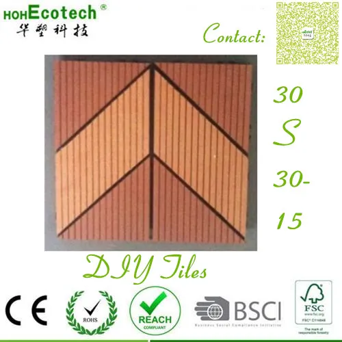 OEM wpc tiles design China wood plastic composite factories RPL tiles