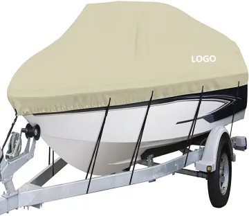 Breathable Waterproof T-Top Boat Cover for V-Hull and Tri-Hull Runabouts & Outboards