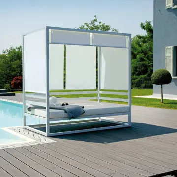 Rattan Daybed Outdoor Sun Bed Patio Chaise Lounge