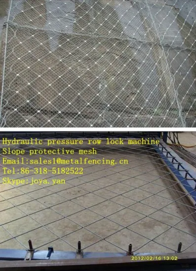 Hydraulic pressure row lock machine Slope protective mesh