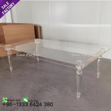Clear Acrylic Square Table - Fashionable and Durable Wedding Furniture