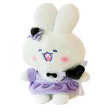 Purple dress bunny stuffed animal sleep toy