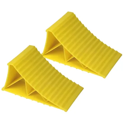 Plastic Motorcycle Wheel Chocks for Parking Motorhomes, Caravans, and Campers
