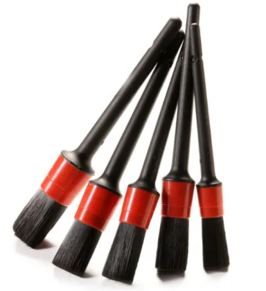 5pcs/set plastic handle car detailing brush Car beauty brush detail cleaning chemical fiber brush