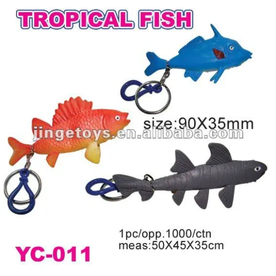 Sell promotional PVC tropical fish animal key chain
