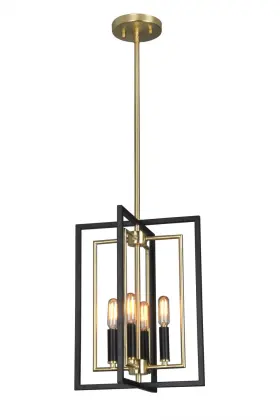 Modern Black Gold Light Medium Foyer Light
