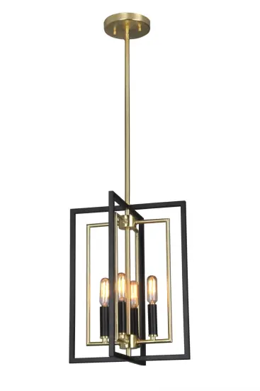 Modern Black Gold Light Medium Foyer Light