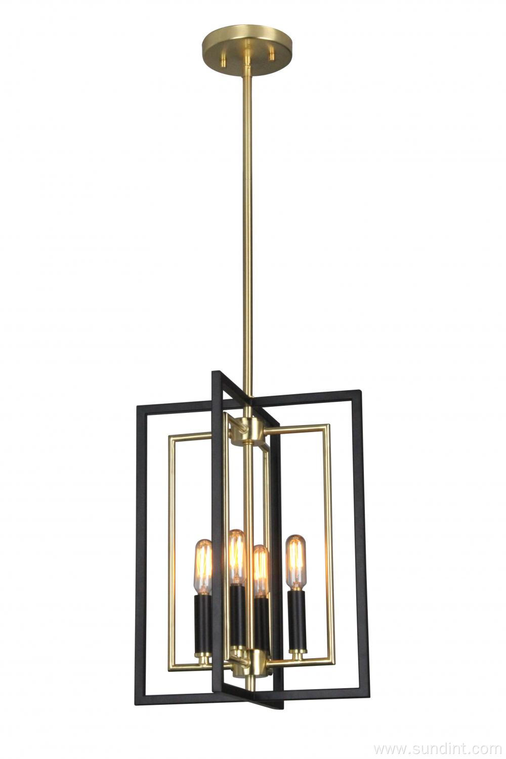Modern Black Gold Light Medium Foyer Light