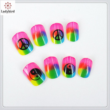 ladybird non-toxic nail tips/colored acrylic nail tips/children nail tip