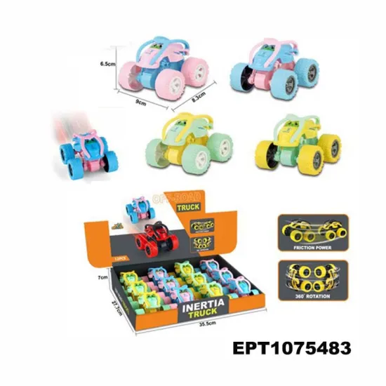 Kids' Cartoon Off-Road Monster Truck Toy: An Exciting Inertial Stunt Tumbling Experience