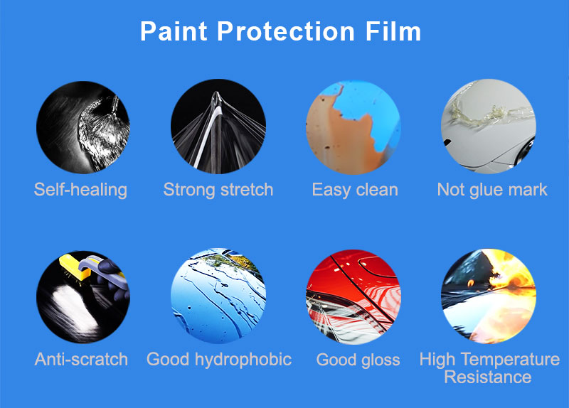 TOYOCO Clear Car Paint Protection Film 6x60 Inch Roll | Scratch Resistant &  Waterproof Self Healing Wrap Guard