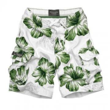 Beachwear-Green Flower Printed Trousers