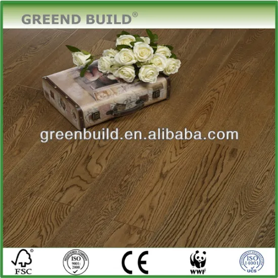 Smooth surface Grey Oak Solid Wood flooring