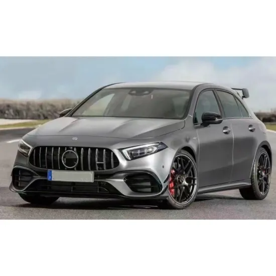 PP Plastic Car Body Kit Front Bumper and Rear Diffuser for Mercedes-Benz A-Class W177 to A45S 2019