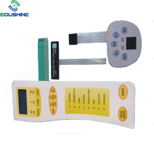 White overlay yellow button membrane keypad with wiondws