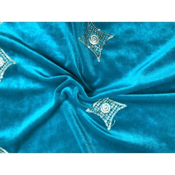 100% Polyester Knitted Velour Fabric For Garment