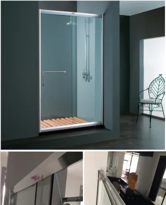 Custom made model straight sliding shower door
