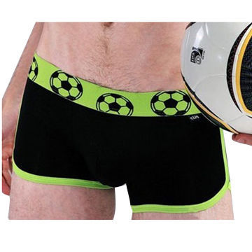 Men's Boxer Briefs, Made of 95% Cotton/5% Spandex, Custom Logo can be Embroidered on 3.5cm Waistband