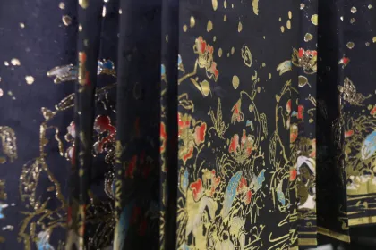 Chinese Traditional Horse Face Skirt with Lotus Embroidery
