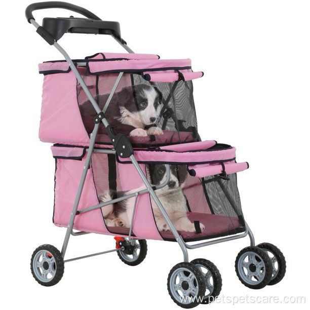 Pet Stroller for 2 Dogs Cats Pet