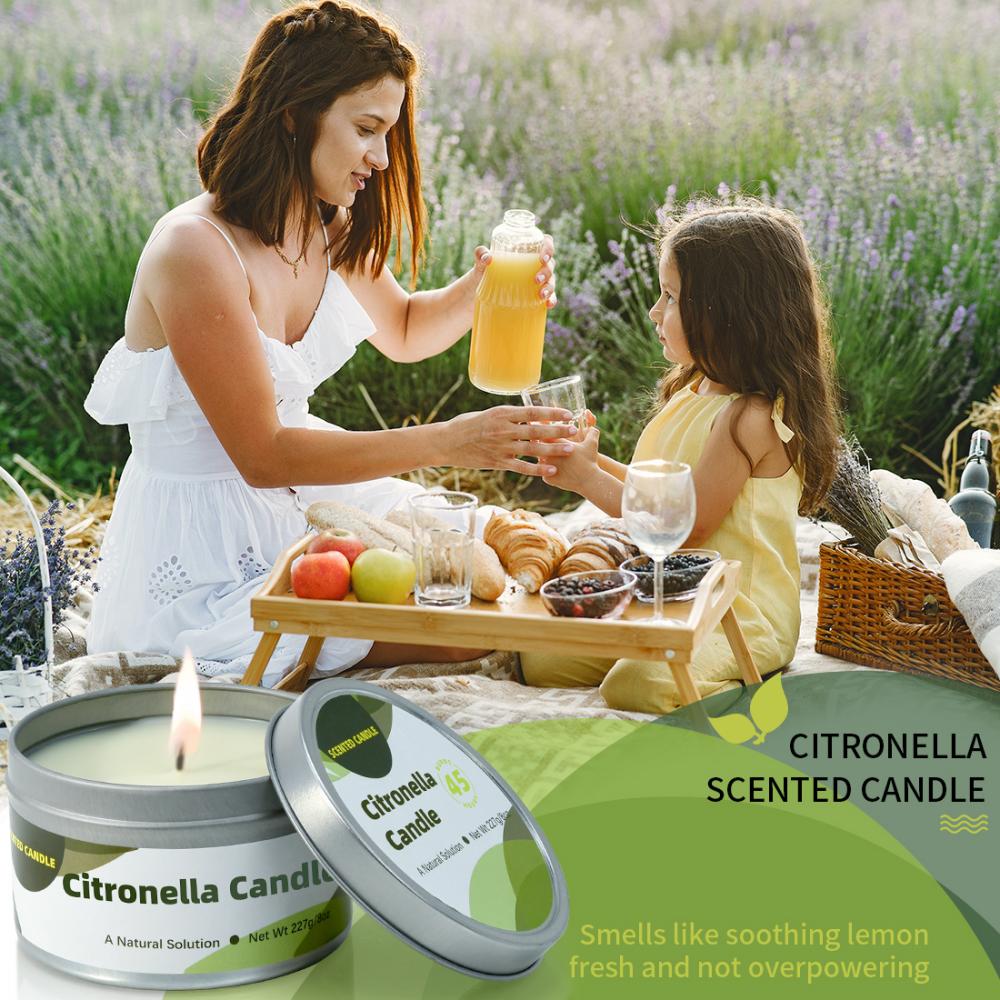 Custom Natural Soy Wax Scented Outdoor Citronella Candles