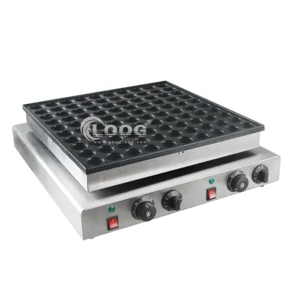 Commercial Electric Mini Pancake Maker - 100 Holes Non-Stick Mini Dutch Pancake Maker