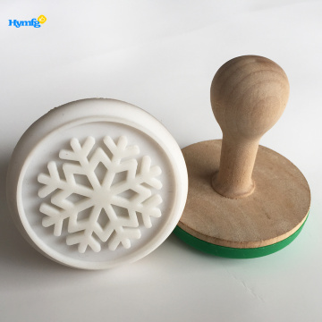 Wooden Rubber Snowflake Floral  Stamps