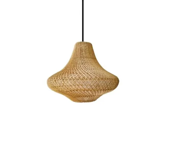 Handmade Bamboo and Rattan Pendant Light Chandelier: A Unique Addition to Your Home Decor - RT0200